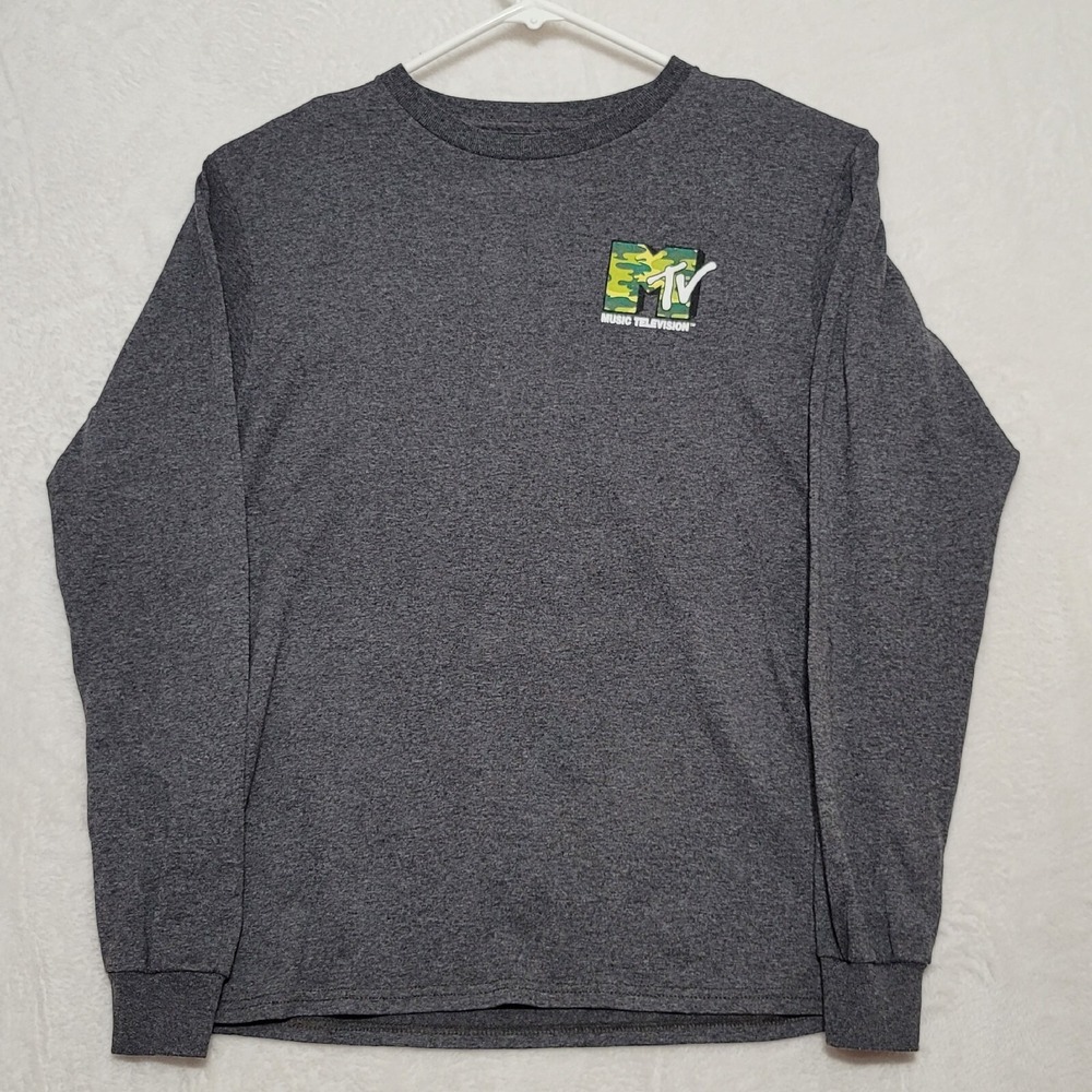MTV Mens T Shirt Size S Small Gray Short Sleeve Casual